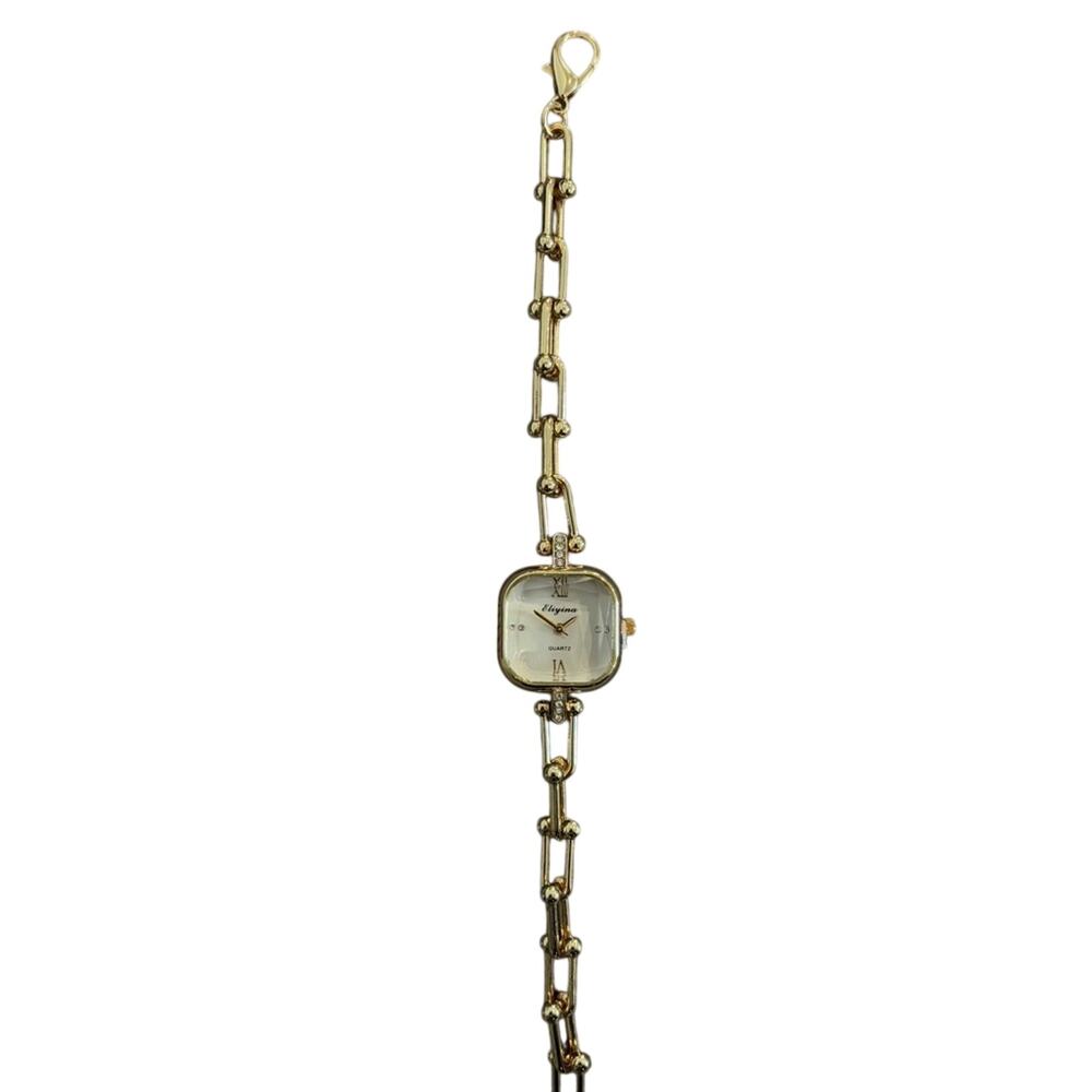Women’s Gold Tone Watch Elegant Classic Fashion Bracelet Wristwatch - Picture 3 of 5